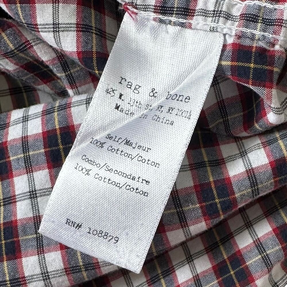 Rag And Bone Multicolor Plaid Button Down Shirt M… - image 5